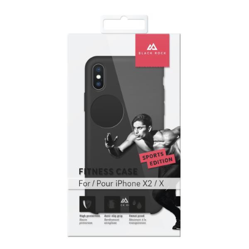 BLACK ROCK APPLE iPHONE XS MAX COVER IN SILICONE LIQUIDO NERO